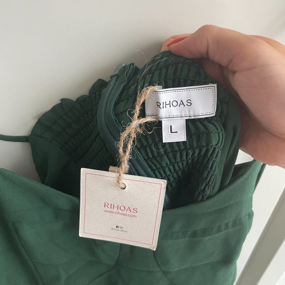 RIHOAS Green Midi Dress with Flattering Fit - Picture 7 of 7